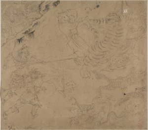 Album der daoistischen und buddhistischen Themen: Suche den Berg: Blatt 44