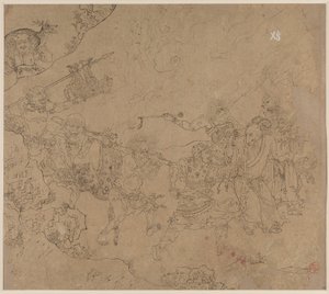 Album der daoistischen und buddhistischen Themen: Suche den Berg: Blatt 45 von Unknown artist