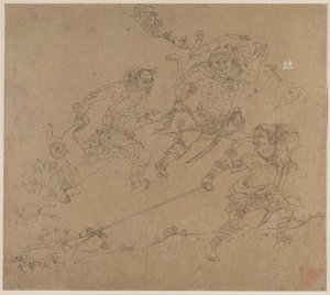 Album der daoistischen und buddhistischen Themen: Suche den Berg: Blatt 48