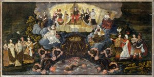 Allegorie bei der Hochzeit des Dauphins mit Marie-Anne von Bayern, 7. März von Unknown artist
