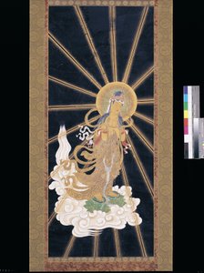 Amitabha (Amida) Triade, die vom Himmel herabsteigt von Unknown artist