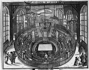 Anatomisches Theater der Universität Leiden, Ende des 17. Jahrhunderts. von Unknown artist