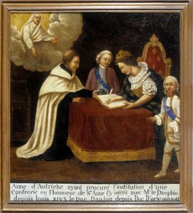Anne von Österreich, die die Gründung einer Bruderschaft zu Ehren der Heiligen Anna veranlasste, trat ihr mit dem Delfin und dem Herzog von Anjou bei (jetzt Ludwig XIV. und Herzog von Orléans, genannt Monsieur)