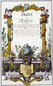 Artillerievertrag - Frontispiz des „Artillerievertrags“ von François Lingier, Straßburg von Unknown artist