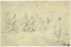 Versammlung der Götter und Göttinnen auf dem Olymp von Unknown artist