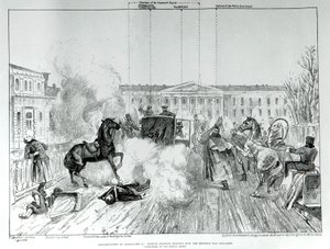 Angriff auf Zar Alexander II. (1818 - 1881) im Jahr 1881