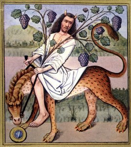 Bacchus (Bacco) - Reproduktion aus einer Beleuchtung des 15. Jahrhunderts von Unknown artist
