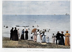 Baden an den Stränden des Atlantiks, Ende 19. Jahrhundert von Unknown artist