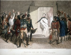 Geburt des Königs von Rom: Napoleon II. (Francis Charles Joseph Napoleon Bonaparte), Sohn von Kaiser Napoleon I. (1769-1821). 1811-1832 von Unknown artist