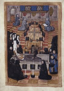 Beerdigung von Anne de Bretagne (1514) - Miniatur von Unknown artist