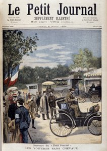 Autos ohne Pferde, erstes Auto Panhard Levassor - Cover. „Le Petite Journal“ vom 6. August