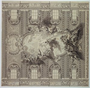Decke der Kirche des Gesù, Rom, Italien
