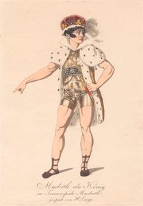 Charaktere aus einer deutschen Produktion von Macbeth (eine von sechs Radierungen)