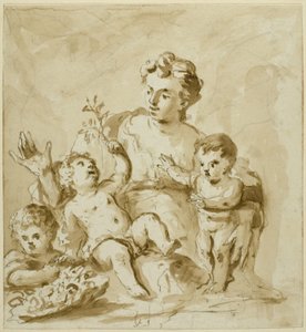 Nächstenliebe mit Mutter (Mutter mit drei Säuglingen)