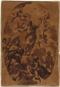 Der triumphierende Christus erscheint einem Fürbitterheiligen von Unknown artist