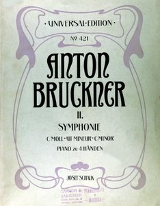 Titelblatt der zweiten C-Moll-Symphonie von Anton Bruckner