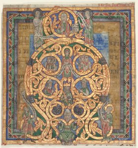 Ausschnitt aus einem Antiphonar: Initiale A[spiciens a longe]: Der Baum Jesse