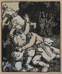 In einem Graben ergeben sich deutsche Soldaten von Unknown artist