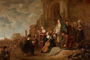 David mit dem Haupt Goliaths von Unknown artist