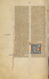 Dekorierte Initiale T
