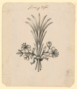 Entwurf für Blumen als Haarschmuck