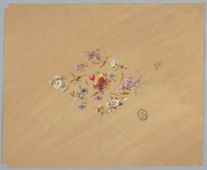 Entwurf für Tapeten und Textilien: Blumen