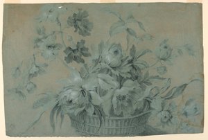 Entwurf für ein Blumenkorb-Motiv