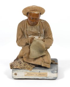 Dirzee oder Schneider, Terrakottafigur, Indien, ca. 1880