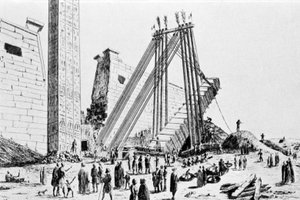 Verlegung des Obelisken von Luxor im Jahr 1829 von Unknown artist