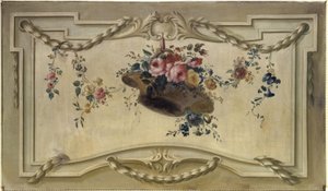 Türüberlagerung: Blumenkorb