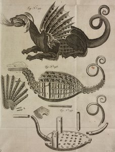 Drache für Feuerwerksstart, Gravur aus Grand Art d