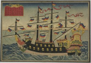 Niederländisches Schiff, aus der Serie von acht Bildern ausländischer Schiffe