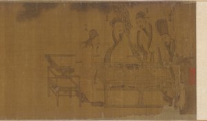 Elegantes Treffen im westlichen Garten von Unknown artist