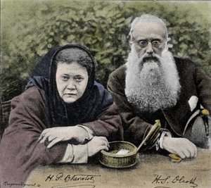 Elena Petrovna Blavatsky (1831-1891), russische Theosophin, Mitbegründerin der Theosophischen Gesellschaft 1875 mit Henry Steel Olcott. von Unknown artist