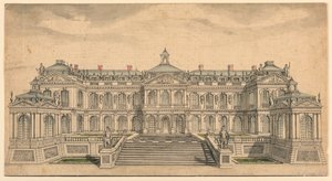Erhebung einer Gartenfassade für einen kleinen französischen Palast von Unknown artist