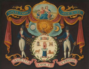 Embleme für Royal Crown Lodge Nr. 22, c.1810-15