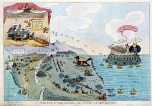 Englische Karikatur über Napoleon Bonaparte - in Napoleon I, Karikaturen, Dummysammlung. 1814 - 1815. B.H.V.P.