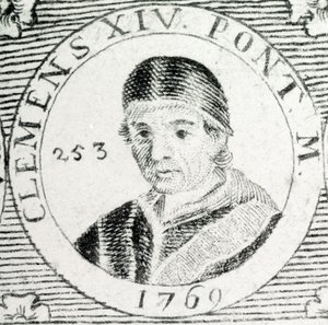 Gravur von Papst Clemens XIV. (1705 - 1774) von Unknown artist