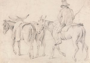 Bauer mit Maultieren von Unknown artist
