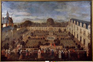 Fest im Herzogspalast 1673 für den Aufenthalt von König Ludwig XIV. und seinem Hof. Anonymes Gemälde von Unknown artist