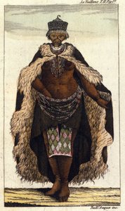 Weibliches Mitglied des südafrikanischen Stammes der Hottentotten, Gravur von 1820 von Unknown artist