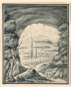 Figuren auf einem felsigen Pass