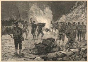Erster Chinesisch-Japanischer Krieg - Japanisch-Chinesischer Krieg, Landung in Chemulpo (Inchon in Korea) im Jahr 1894 - Gravur von 1894