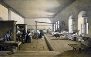 Florence Nightingale (1820 - 1910) im Scutari-Krankenhaus in der Türkei um 1855 von Unknown artist