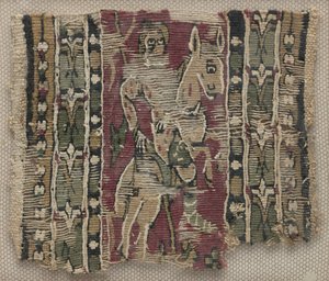 Fragment eines Clavus mit Mann zu Pferd von Unknown artist