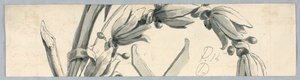 Fragment eines Kranzes mit Monogramm Christi