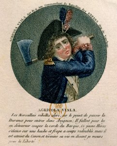 Französische Revolution: Porträt des jungen Joseph Agricol Viala (1780-1793), der 1793 am Aufstand in Marseille teilnahm
