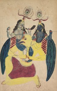 Garuda trägt Balarama und Krishna (verso)