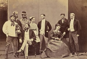 Gruppenporträt von kaukasischen Männern und Frauen von Unknown artist