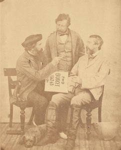 Gruppenporträt von drei Männern, Indien